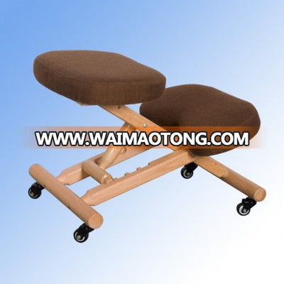 New arrival best price Wood Knee Chair with Casters