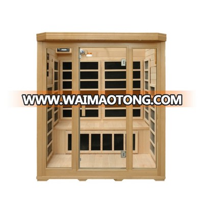 wooden solid small glass home steam far infrared sauna room