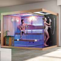 HS-SR1388 6-8 person sauna,infrared steam sauna shower combination