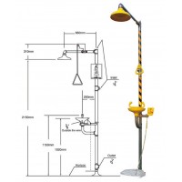 Elecpopular Products China Stainless Steel Hands Foot Control Emergency Industrial Safety Combination Eyewash Shower